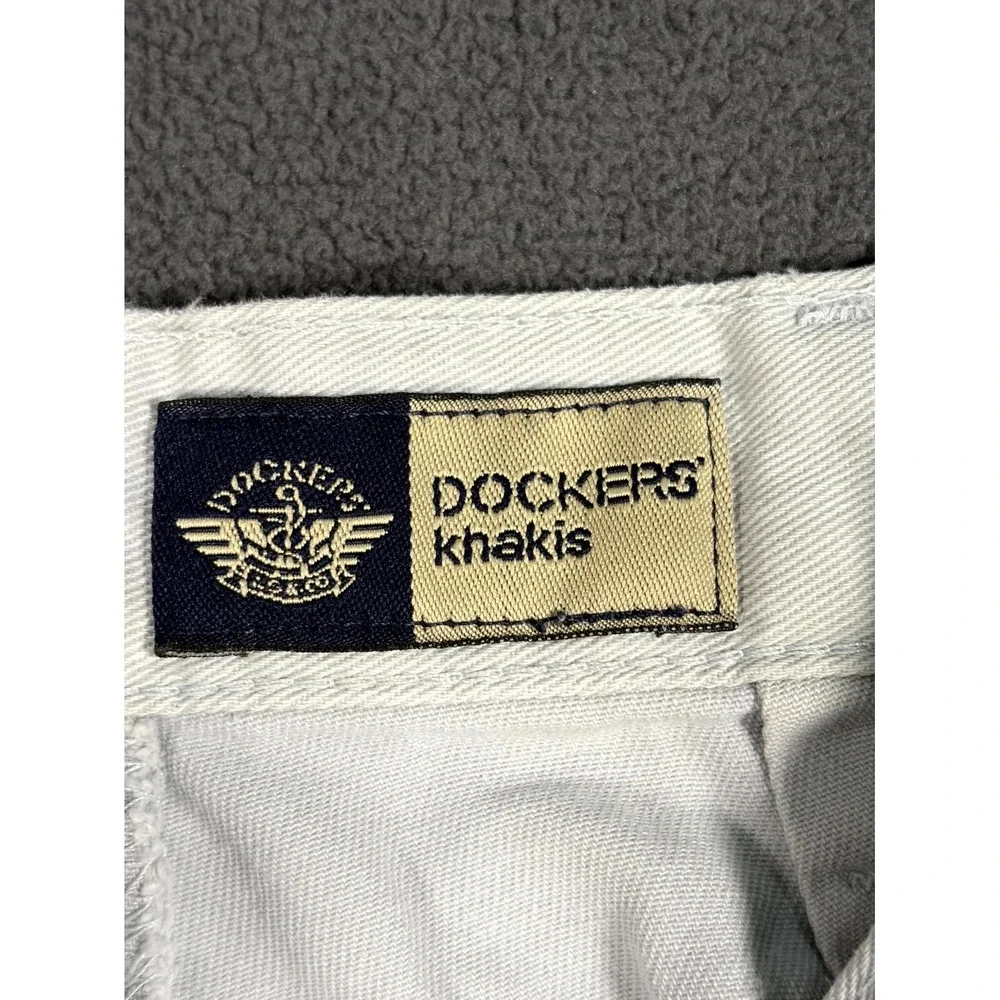Dockers Khakis Shorts Womens 24 White Vintage Flat Front Casual